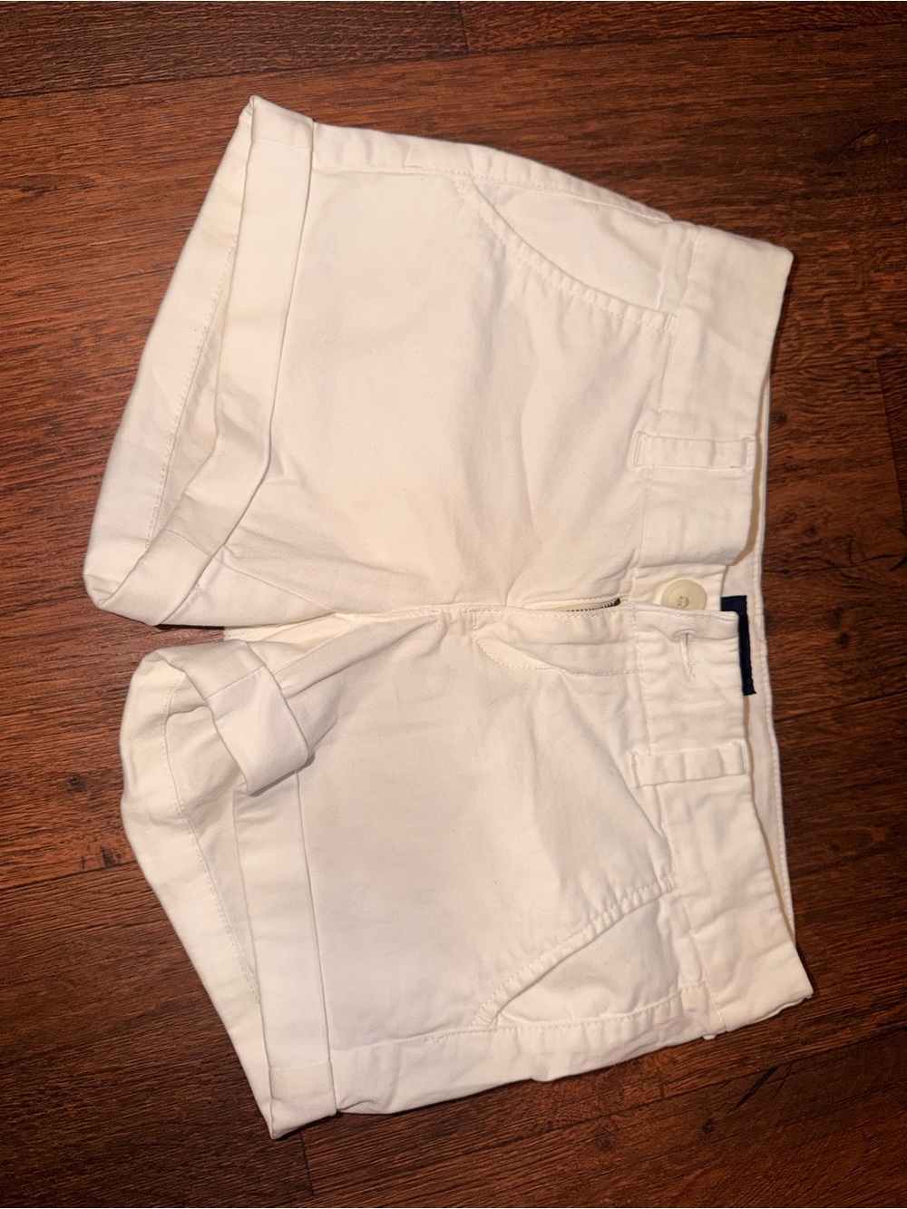 American Eagle Outfitters White Cuffed Denim Shorts